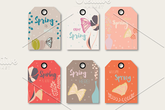 Spring collection - 24 tags in Illustrations - product preview 4