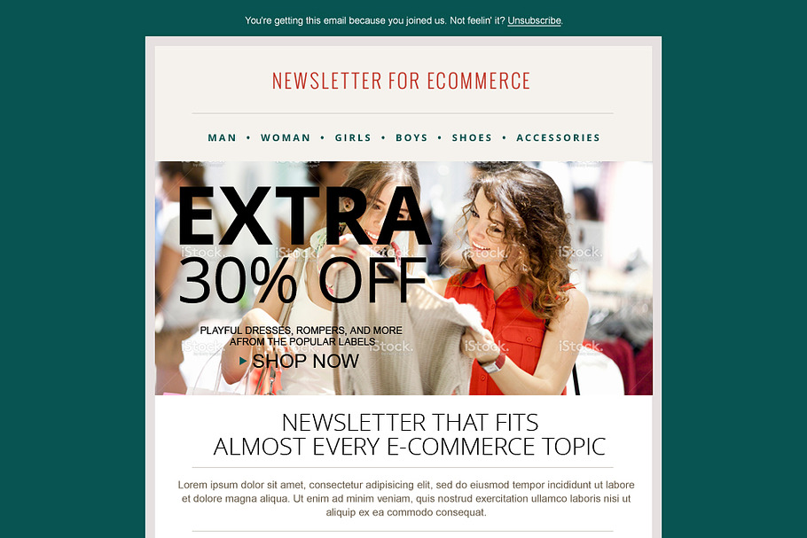 Fashion Ecommerce Newsletter PSD in Templates - product preview 8