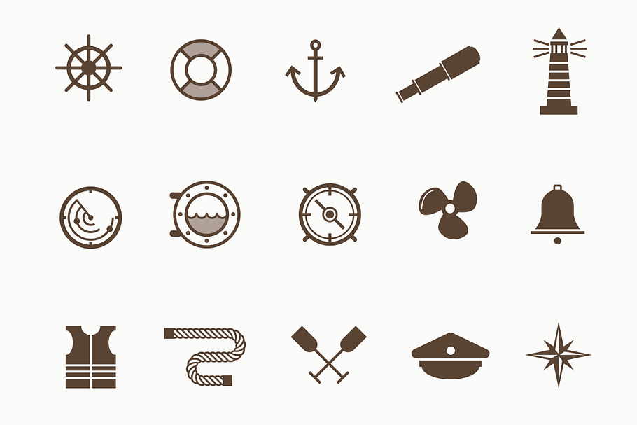 15 Nautical and Boat Icons in Graphics - product preview 8