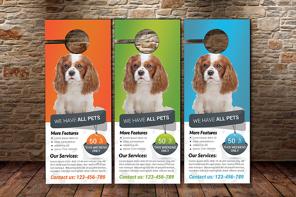 Pet Shop Business Door Hanger in Stationery Templates - product preview 1