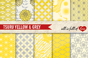 Yellow Grey Japanese Backgrounds Kit