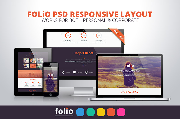 Folio | PSD Multipurpose Website in Website Templates - product preview 2