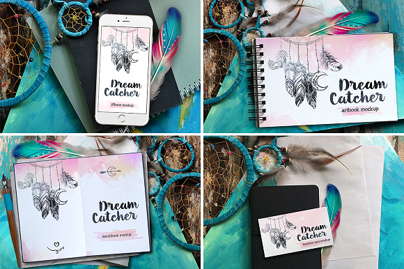 6 Dreamcatcher Mockups  in Product Mockups - product preview 1