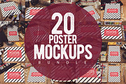 20 Poster Mockups Bundle [80% OFF]