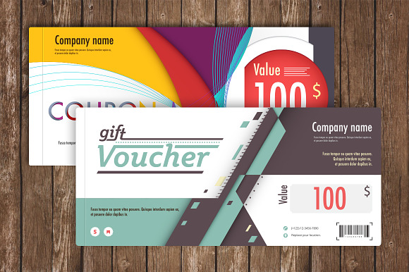 8 Business gift voucher bundle in Templates - product preview 1