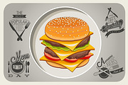 Realistic Cheeseburger illustration