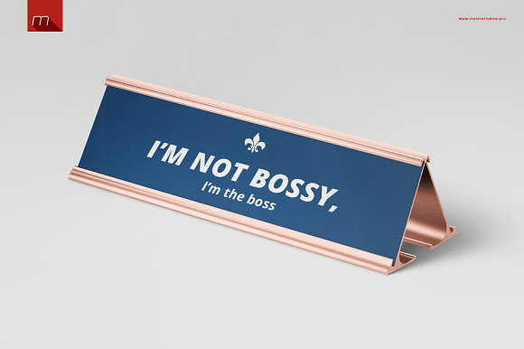 Name Plate Holder Mock-up in Product Mockups - product preview 1