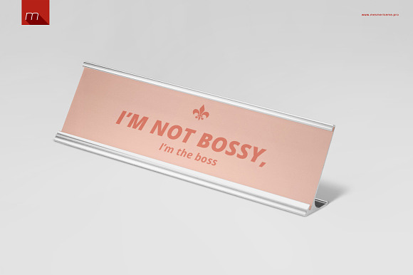 Name Plate Holder Mock-up in Product Mockups - product preview 2