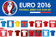 Euro 2016 Football Jersey Flat Icon