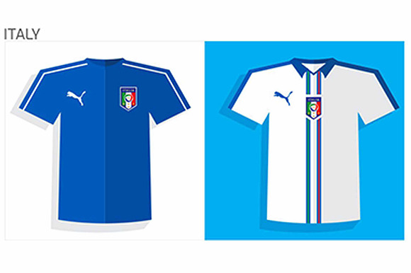 Euro 2016 Football Jersey Flat Icon in Football Icons - product preview 3
