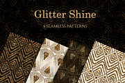 Glitter ornament seamless pattern
