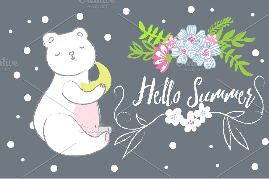 Hello summer in Illustrations - product preview 8