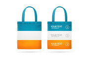 Color Sale Bag Menu Set. Vector