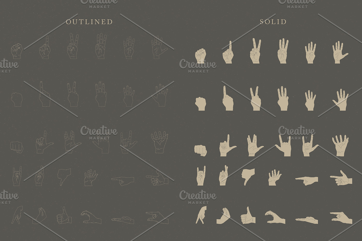 Hand Drawn Hand Gestures in Illustrations - product preview 8