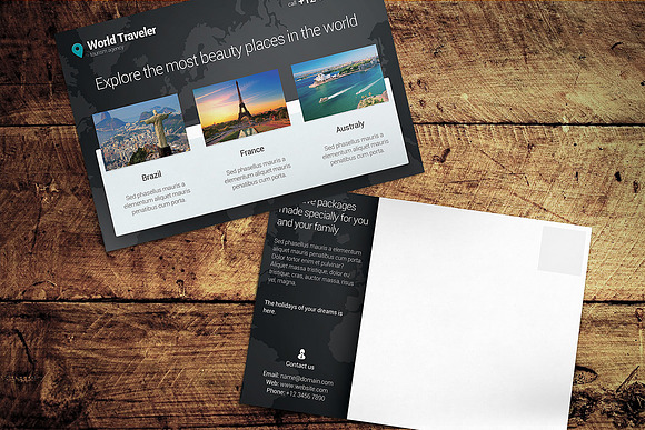 Post Card Mockup #6 in Product Mockups - product preview 3