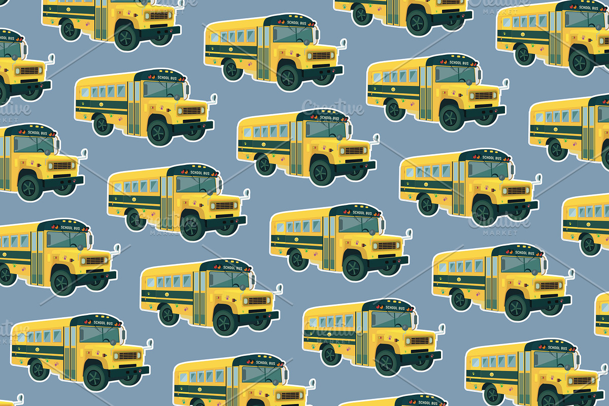 School bus in Illustrations - product preview 8