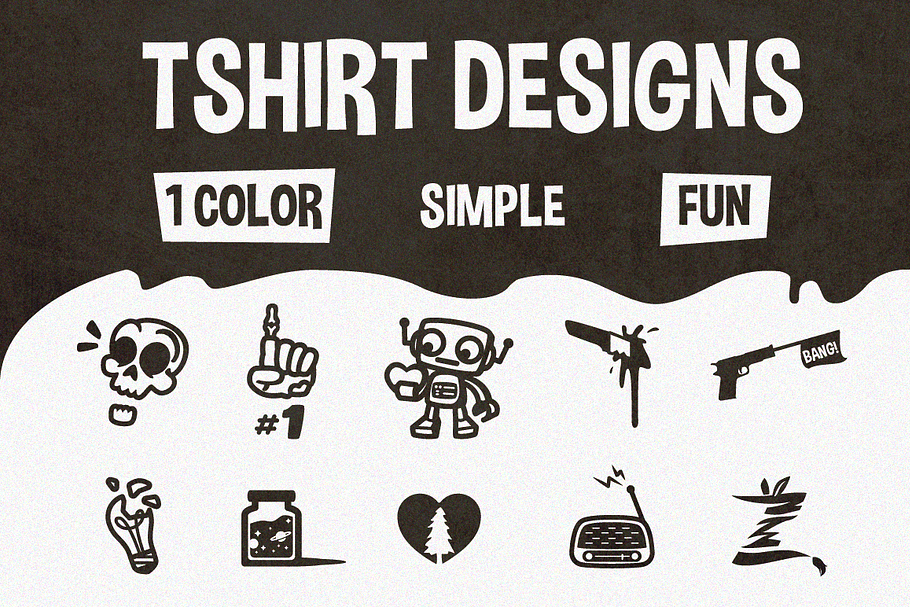 10 Black & White Tshirt Designs in Graphics - product preview 8