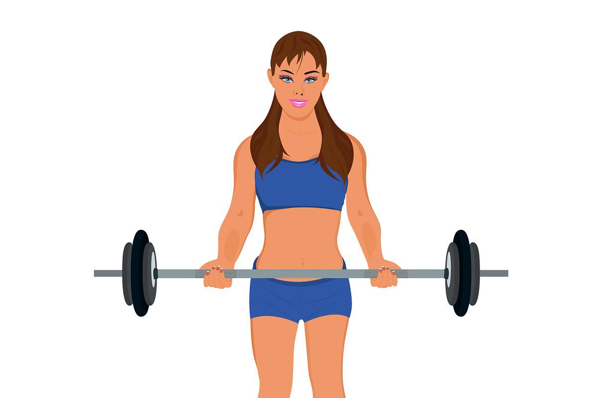 fitness woman exercising in Illustrations - product preview 8