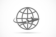 Airplane travel tourism symbol