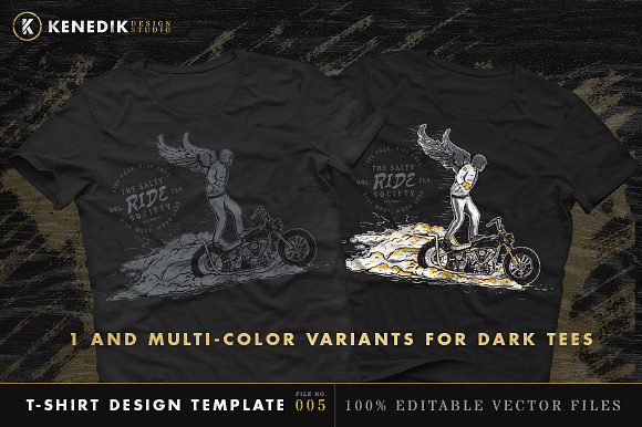 T-Shirt Design Template 005 in Objects - product preview 4