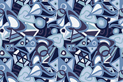 Abstract blue shapes pattern