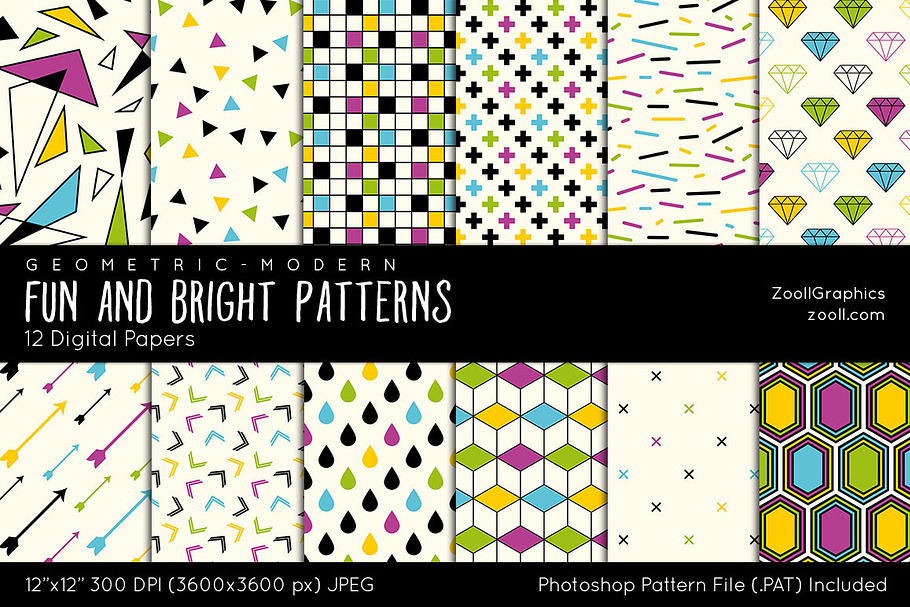 Fun And Bright Digital Papers 