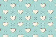 Pattern with heart and arrows