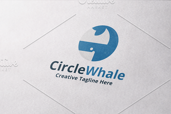 Circle Whale Logo Template in Logo Templates - product preview 3