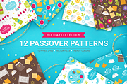 12 Passover Seamless Patterns