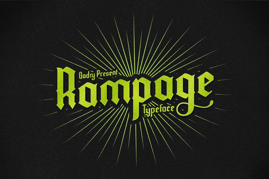 Rampage Font in Blackletter Fonts - product preview 8