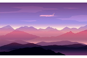 Mountains background set