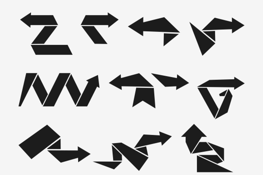 Modern flat arrows in Graphics - product preview 8