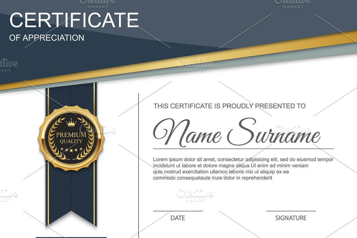 Vector certificate template 10 in 1 in Illustrations - product preview 8