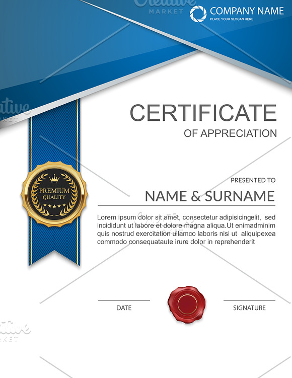 Vector certificate template 10 in 1 in Illustrations - product preview 7
