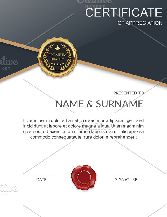 Vector certificate template 10 in 1 in Illustrations - product preview 9