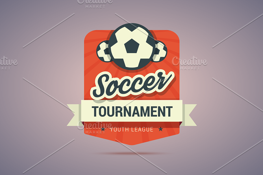 Soccer tournament badge in Illustrations - product preview 8