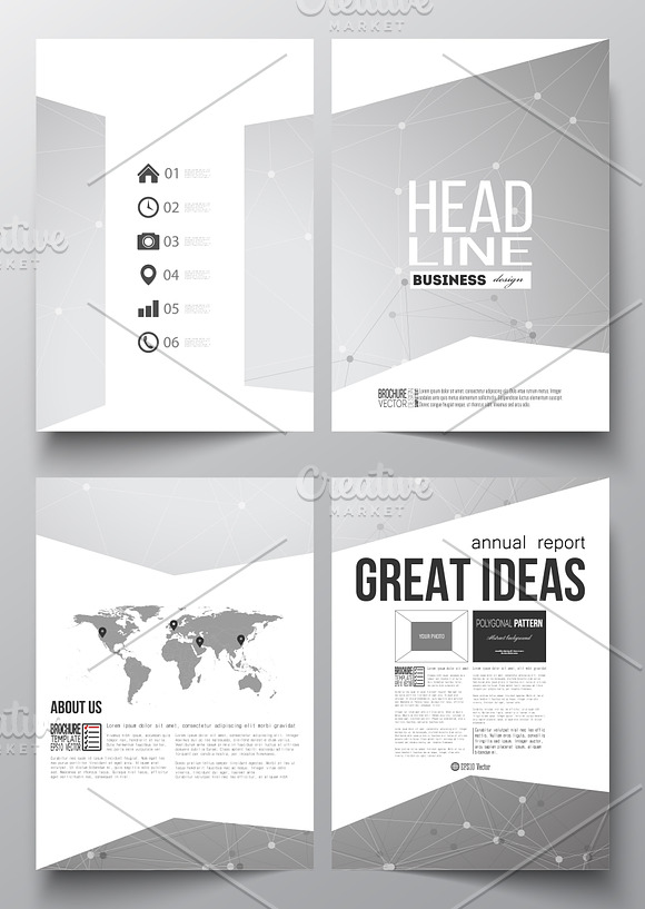 Bundle of 35 brochure templates in Illustrations - product preview 2