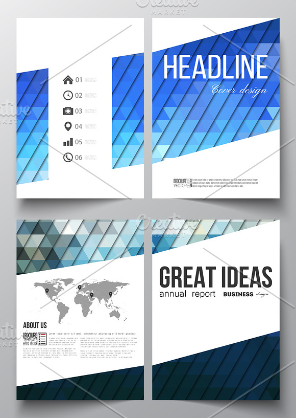 Bundle of 35 brochure templates in Illustrations - product preview 3