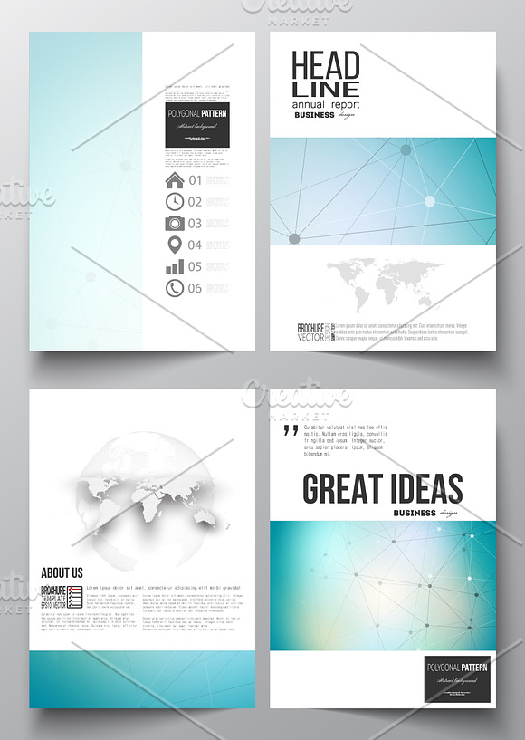 Bundle of 35 brochure templates in Illustrations - product preview 4