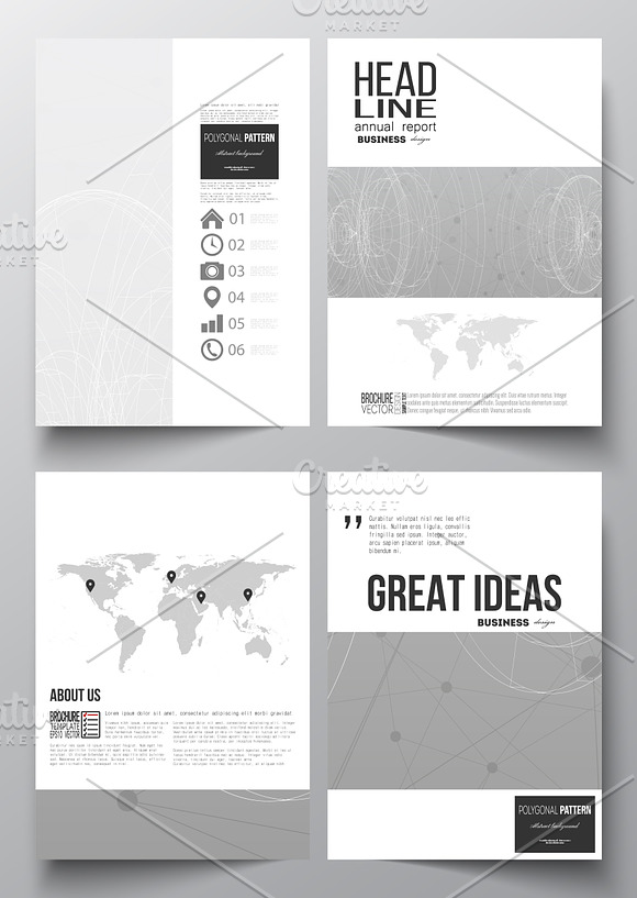 Bundle of 35 brochure templates in Illustrations - product preview 6