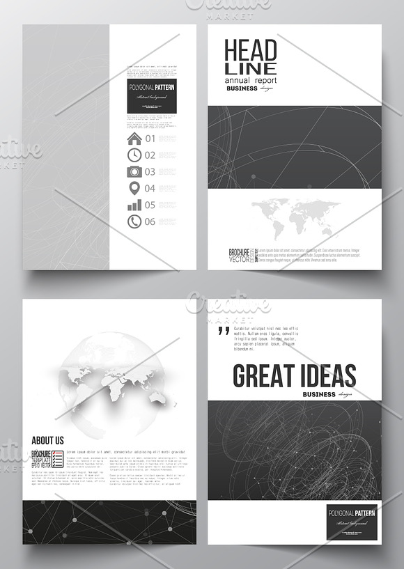 Bundle of 35 brochure templates in Illustrations - product preview 7