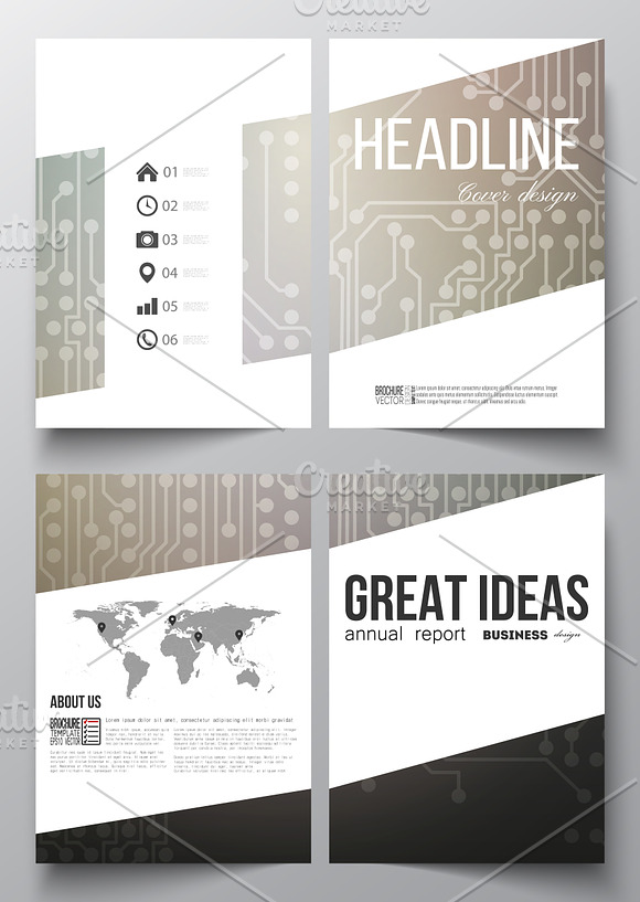 Bundle of 35 brochure templates in Illustrations - product preview 26