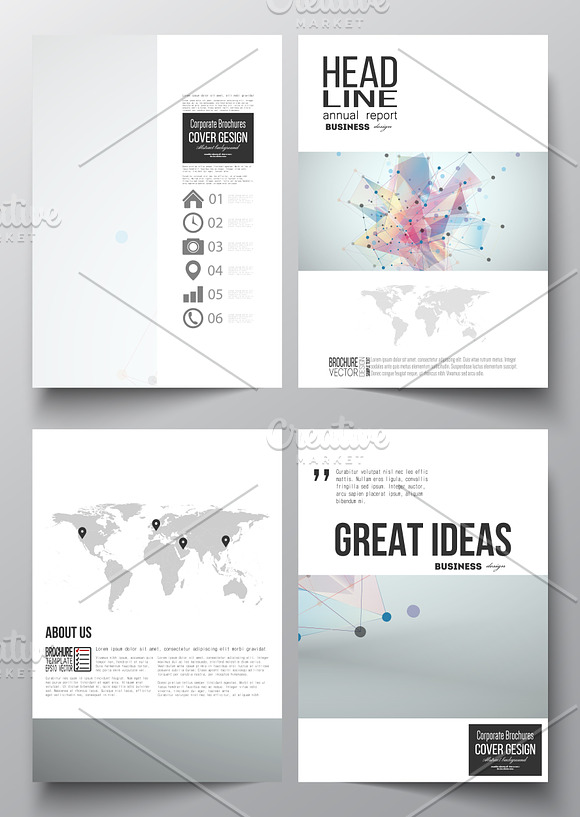 Bundle of 35 brochure templates in Illustrations - product preview 30