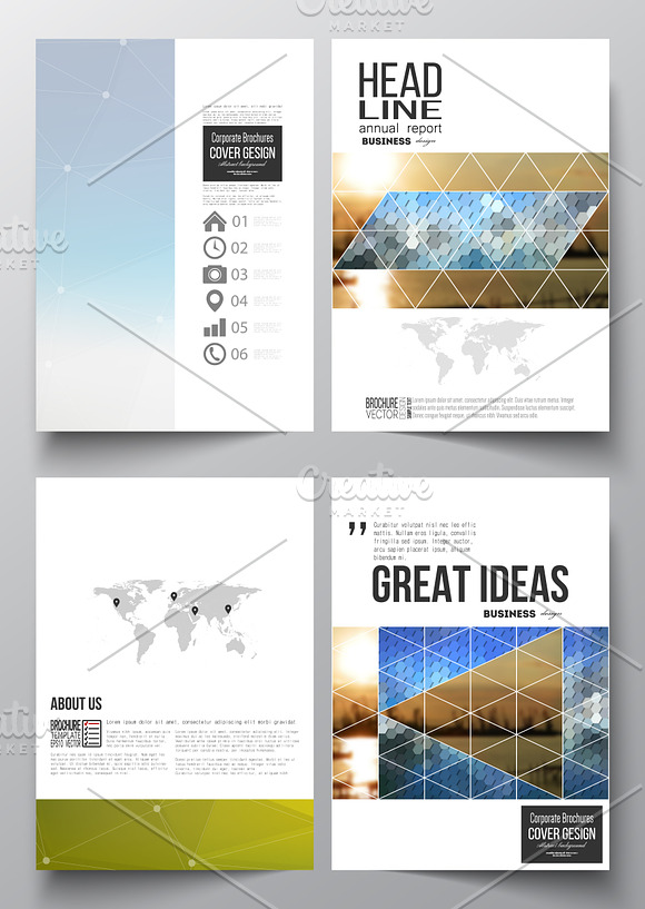Bundle of 35 brochure templates in Illustrations - product preview 31