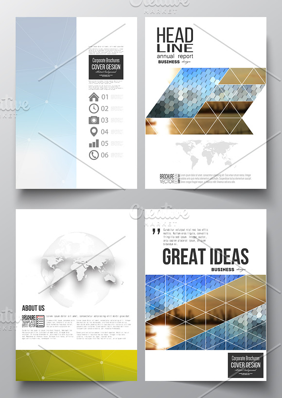 Bundle of 35 brochure templates in Illustrations - product preview 34