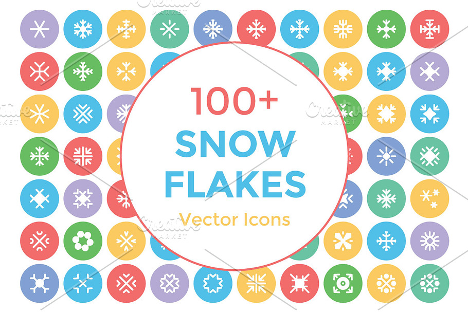 100+ Snow Flakes Vector Icons in Icons - product preview 8