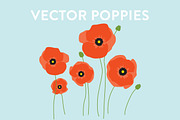 Vector Poppy Flowers