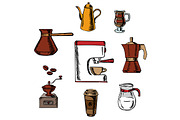 Coffee drinks icons