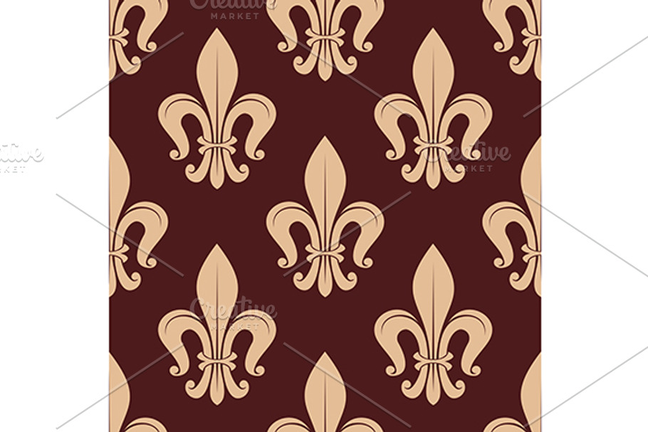 Brown and beige royal pattern in Graphics - product preview 8