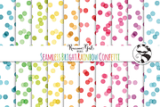 Seamless Bright Rainbow Confetti
